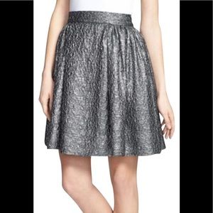 ♠️Kate Spade♠️metallic silver/black skirt